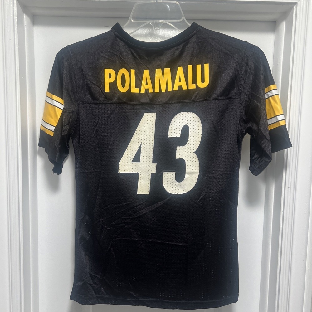 REEBOK Pittsburgh Steelers TROY POLAMALU nfl Jersey Youth *GIRLS* (xl-16)